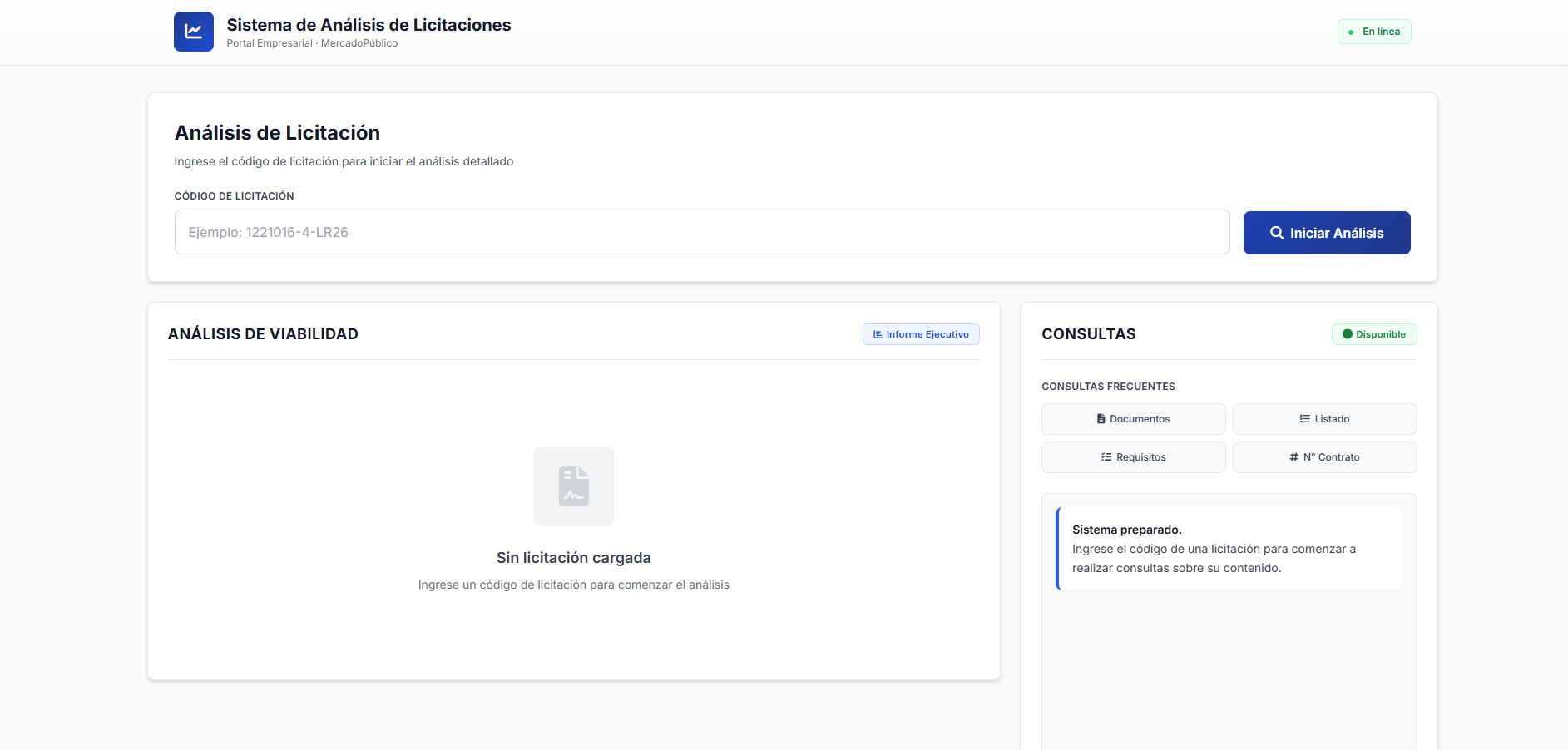 Asistente de Licitaciones Mercado Público